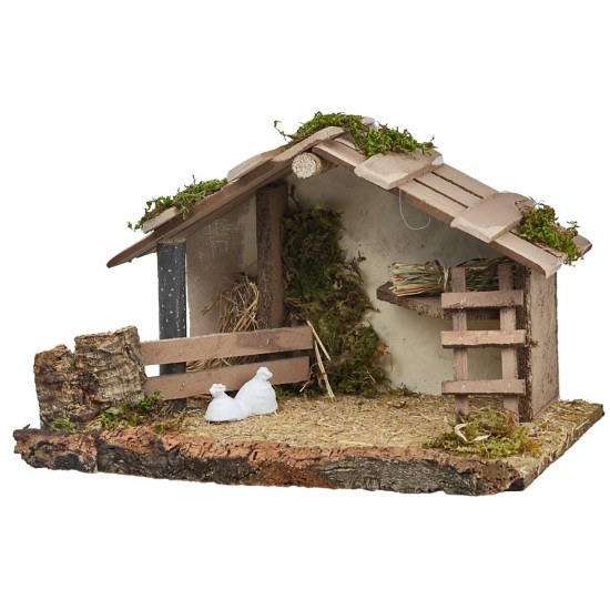 Capanna per presepe cm 39x22,5xh23 per presepe Mondo Presepi