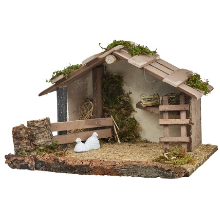 Capanna per presepe cm 39x22,5xh23 per presepe Mondo Presepi