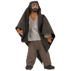 Uomo in piedi cm 15 con braccio su-giù per presepe Mondo Presepi