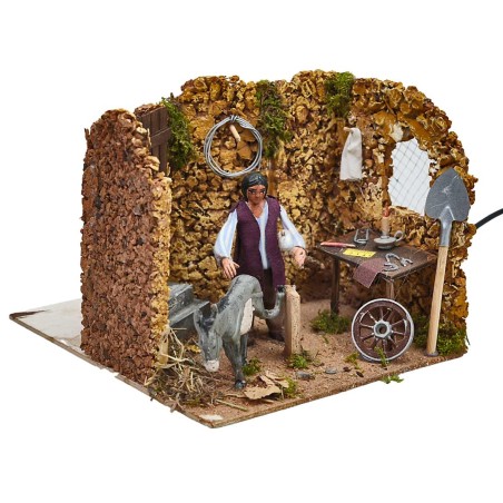 Maniscalco 10 cm in movimento per presepe Mondo Presepi