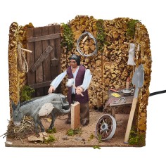 Maniscalco 10 cm in movimento per presepe Mondo Presepi