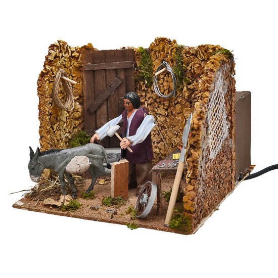 Maniscalco 10 cm in movimento per presepe Mondo Presepi