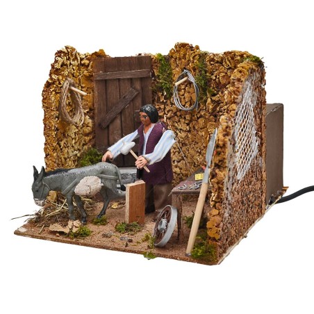 Maniscalco 10 cm in movimento per presepe Mondo Presepi