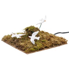 Gabbiani in movimento cm 22x22x10 h per presepe Mondo Presepi 2