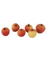 Set 6 manzanas amarillo-rojas ø 0,7-0,9 cm