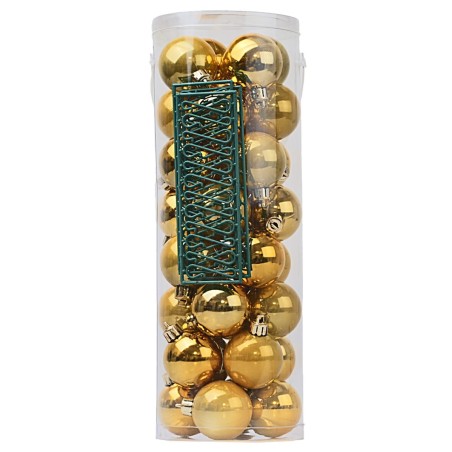 Juego de 32 bolas de oro ø 5 cm para árbol de Navidad