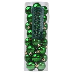 Set 32 palline verdi ø 5 cm per albero di Natale per presepe