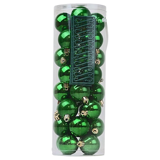 Juego de 32 bolas verdes ø 5 cm para árbol de Navidad