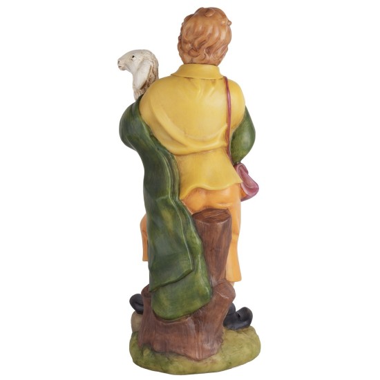 Shepherd with lamb 53 cm Euromarchi for outdoor use