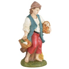 Ragazzo con cesti 53 cm Euromarchi da esterno per presepe Mondo 2