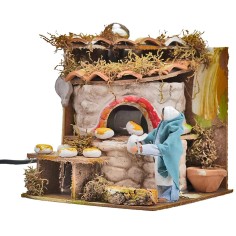 Panadera de 10 cm en movimiento con fuego funcionando, medidas 2