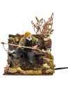 Fisherman 15 cm moving for nativity scene Mondo Presepi