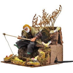 Pescatore cm 15 in movimento per presepe Mondo Presepi 2