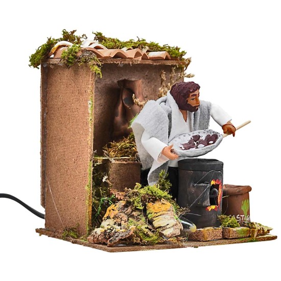 15 cm tall moving chestnut roaster with working light