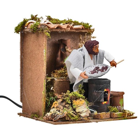 15 cm tall moving chestnut roaster with working light