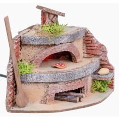 Forno per fornaio con luce effetto fuoco cm 12x11x12,5 h 2