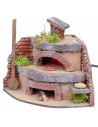 Forno per fornaio con luce effetto fuoco cm 12x11x12,5 h per