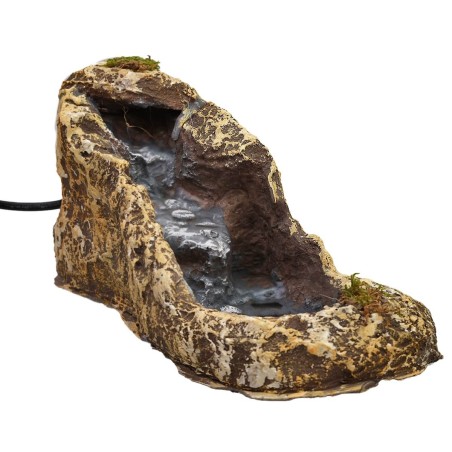 Cascata nella roccia funzionante cm 12x25x13,5 h per presepe
