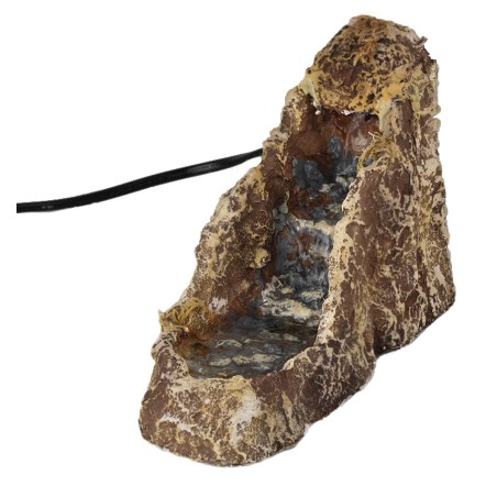 Cascata nella roccia funzionante cm 7,5x20x14 h per presepe | Mondo Presepi