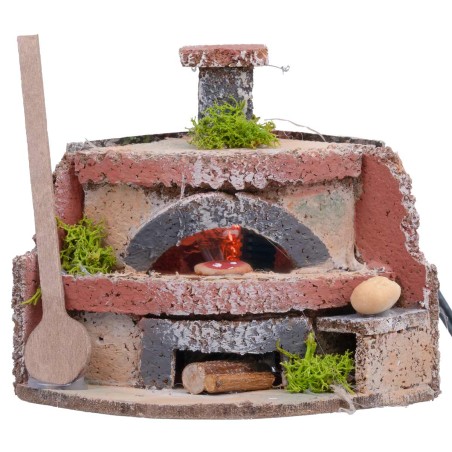 Horno para panadero con luz efecto fuego cm 12x10x10h