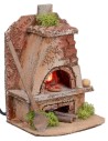 Forno per fornaio con luce effetto fuoco cm 10x8x12h per