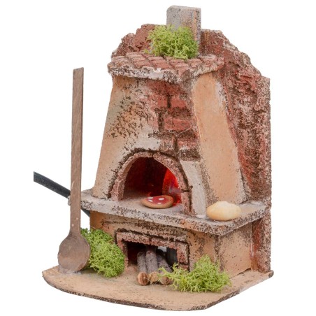 Forno per fornaio con luce effetto fuoco cm 10x8x12h