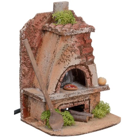 Forno per fornaio con luce effetto fuoco cm 10x8x12h