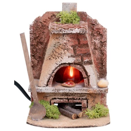 Forno per fornaio con luce effetto fuoco cm 10x8x12h