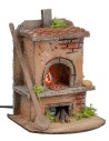 Forno per fornaio sqaudrato con luce effetto fuoco cm 10x10x15h