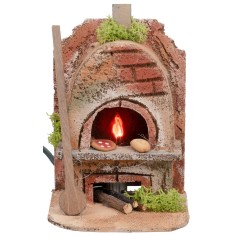 Forno per fornaio arrotondato con luce effetto fuoco cm 10x9x15h