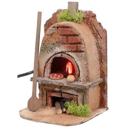 Forno per fornaio arrotondato con luce effetto fuoco cm 10x9x15h