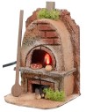Forno per fornaio arrotondato con luce effetto fuoco cm 10x9x15h
