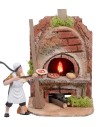 Forno per fornaio arrotondato con luce effetto fuoco cm 10x9x15h