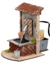 Fontana funzionante stile rustico cm 15,5x10x15 h per presepe