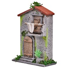 copy of Casita verde para belén de 10x7x12,5 cm h 2