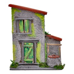 copy of Casetta grigia e verde per presepe cm 10x4x12,5 h