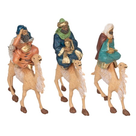 Set tre Re Magi su cammello serie 10 cm in pvc per presepe