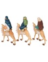 Set tre Re Magi su cammello serie 10 cm in pvc per presepe