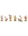 Set of 6 cm figurines for nativity scene