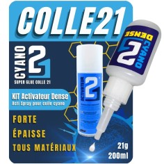 Dense cyanoacrylate glue kit Colle21 gr 21+ spray activator 2
