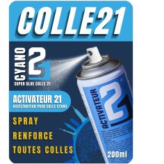 Activador en spray 200 ml para pegamento ciano Colle21 2