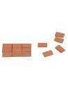 Piastrelle in terracotta 10x5x1 mm busta 300 pz per presepe