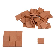 Piastrelle quadrate in terracotta 14x14x2 mm busta 150 pz per 2