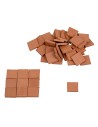 Piastrelle quadrate in terracotta 14x14x2 mm busta 150 pz per