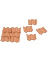 Flamenco roof tile mm 30x32x2 in terracotta 100 pieces for nativity scene