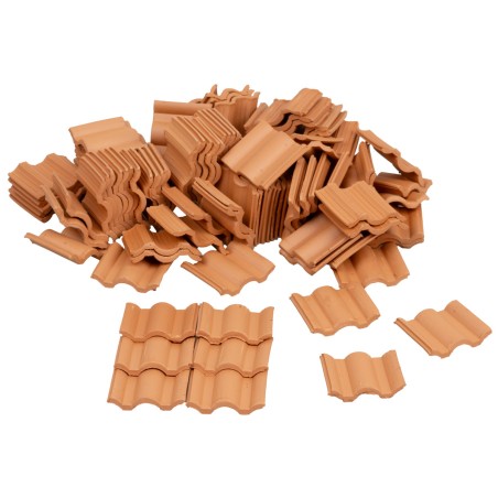 Teja flamenca mm 30x32x2 en terracota 100 piezas para belén