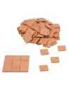 Piastrelle quadrate in terracotta 24x24x3 mm 100 pz