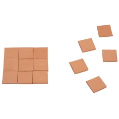 Baldosas cuadradas de terracota 24x24x3 mm 100 piezas para belén 2