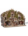 Nativity scene with lights and working fountain complete with Landi statues