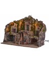 Presepe illuminato con fontana 50x25x35 cm